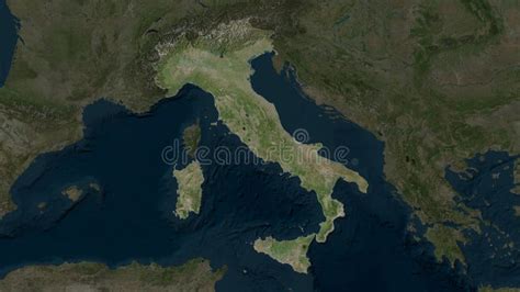 Italy Highlighted. High-res Satellite Stock Illustration - Illustration of zoom, capital: 301634551