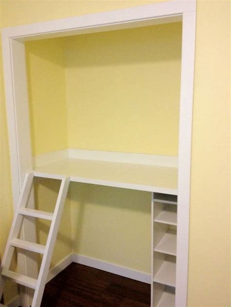 A Closet Can Be Transformed Into A Reading Play Nook I Like This Idea With Bookshelves Above