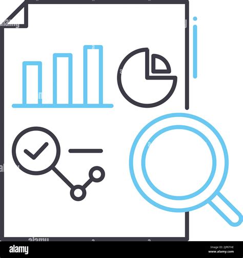 Data Analytics Report Line Icon Outline Symbol Vector Illustration