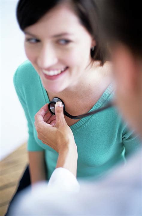 Stethoscope Examination Photograph By Ian Hooton Science Photo Library