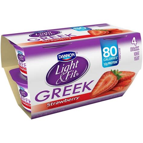 Dannon Light Fit Greek Greek Strawberry Nonfat Yogurt Obx Grocery