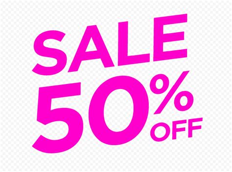 50 Off Sale Pink Logo Badge Sign Citypng