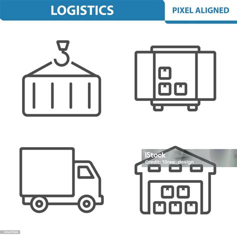 Ilustración De Logística Iconos De Entrega Conjunto De Iconos De Envío