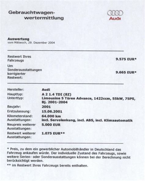 Kaufberatung Teil 3 Verbraucherberatung Audi A2 Club Deutschland