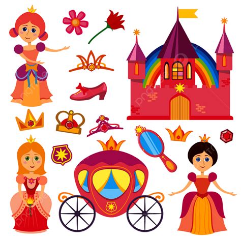 Princess Carriage Vector Design Images Cute Fairytale Princess