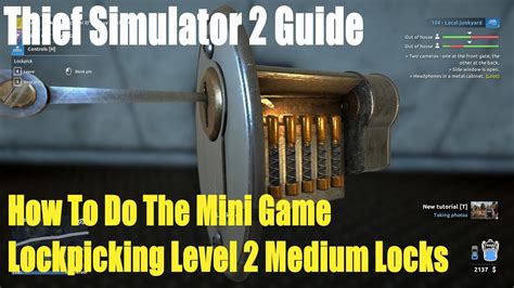 Thief Simulator How To Do The Mini Game Lockpicking Level Medium