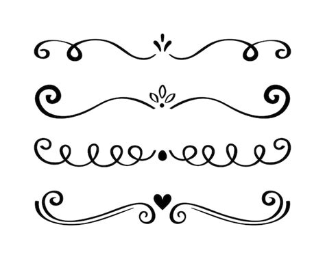 Premium Vector Ornament Hand Drawn Divider Collection Vintage Lines And Borders Doodle Design