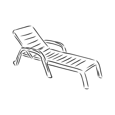 Premium Vector A Beach Bed In Doodle Style Isolated Outline Beach Bed