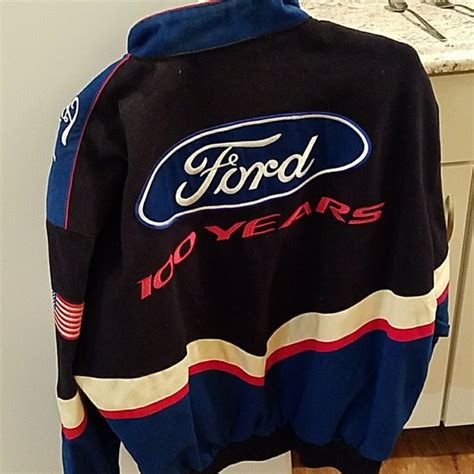 J H Design Jackets And Coats Ford Racing Jacket Poshmark