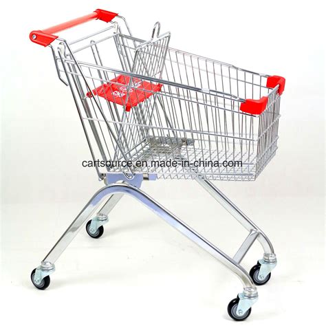 62L European Style Supermarket Push Cart Shopping Trolley China