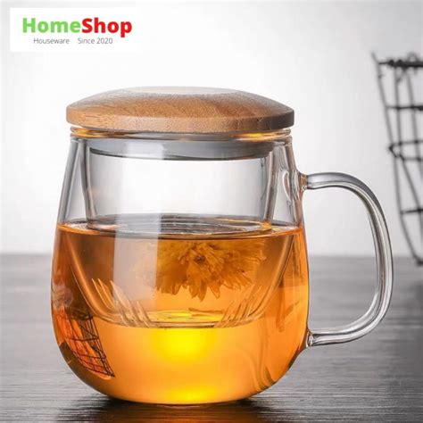 Jual Gelas Kaca Saring Teh Rempah Herbal Cangkir Teh Tea Cup Mug With