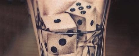 75 Dice Tattoos For Men - The Gambler's Paradise Of Life