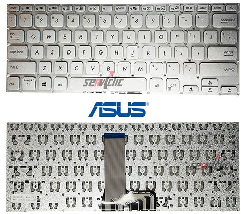 Teclado Asus Vivobook X X F X Fl Ingles Silver Serviclic