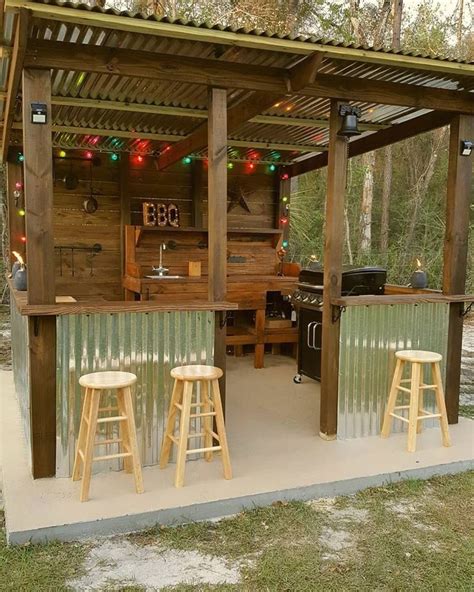 How To Build A Bbq Shack Diy Modern Design Backyard Patio Designs