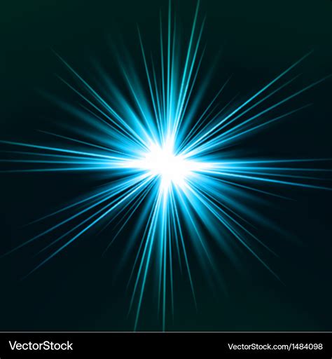 Light Flare Blue Effect Royalty Free Vector Image