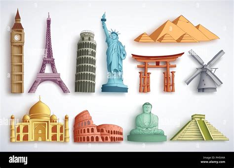 Landmarks Of The World Vector