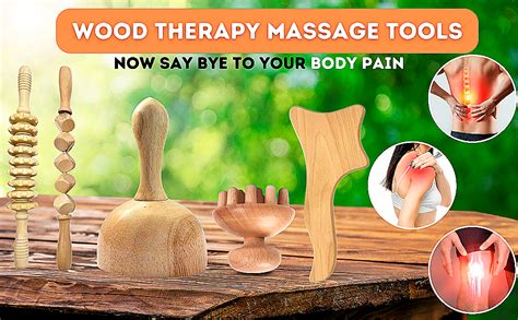 5 In 1 Wood Therapy Massage Tools For Body Contouring And Shaping Pain Relief Wooden Body