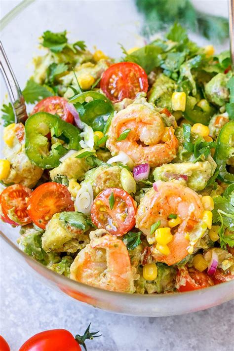 Shrimp Avocado Corn Salad Recipe Healthy Shrimp Avocado Salad