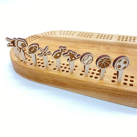 Custom Basketball Cribbage Pegs Unique Personalized Wooden T