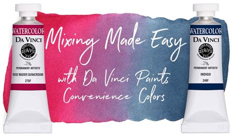 Mixing Colors With Da Vinci Summer Watercolor Set Da Vinci Paints Blog