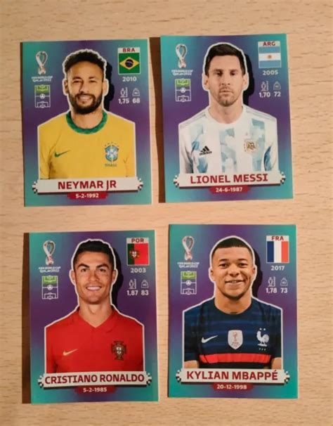 PANINI WM 2022 FIFA World Cup Qatar Mbappe Ronaldo Messi Neymar JR