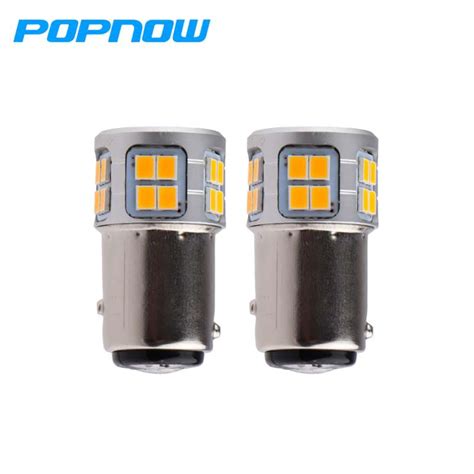 Bay15d Led Bulbs 1157 2835 30smd Double Contact Bayonet Base Amber Popnow