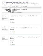 Cs Self Quiz Unit Pdf Self Quiz Unit Cs