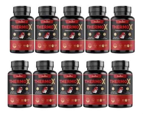 Thermo X Termogênico 500mg 60 Cápsulas 10 Frascos Atacado