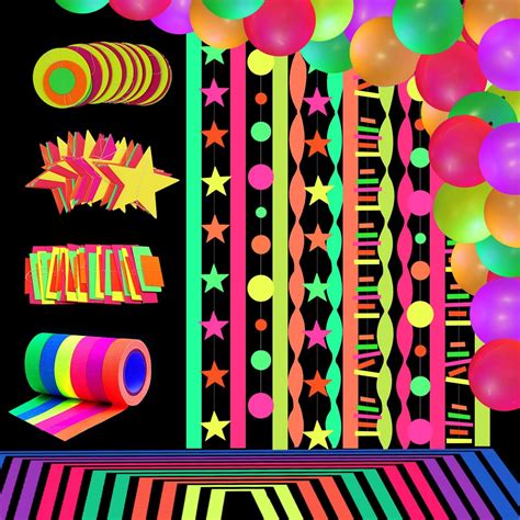 Amazon Glow Neon Party Supplies Colors Rolls Neon Gaffer Cloth