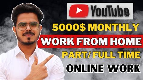 Earn 5 000 Monthly Work With Youtubers Creators Online Work