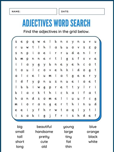 Pin By Soul On Grammer Adjective Words Adjective Worksheet Teaching