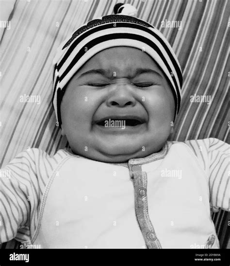 Baby Boy Crying Face Black And White Stock Photos And Images Alamy