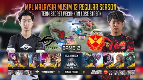 Tenka Buat Team Secret Bangkit 🔥 Selangor Red Giants Vs Team Secret