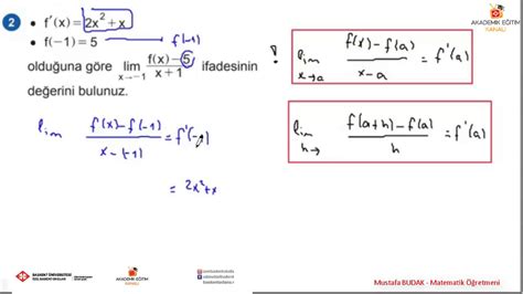 48 Türev Türev alma kuralları Soru Çözümü YouTube