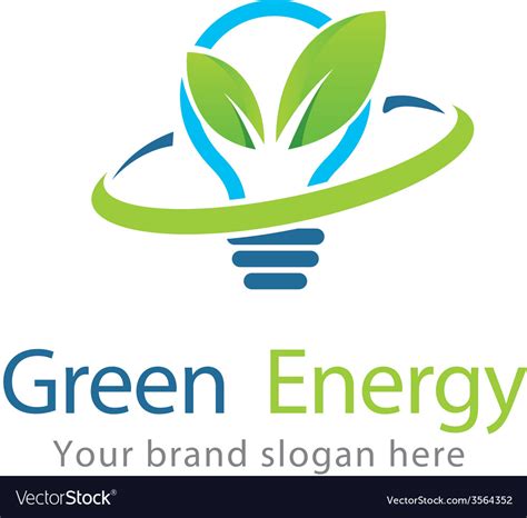 Green energy logo template Royalty Free Vector Image