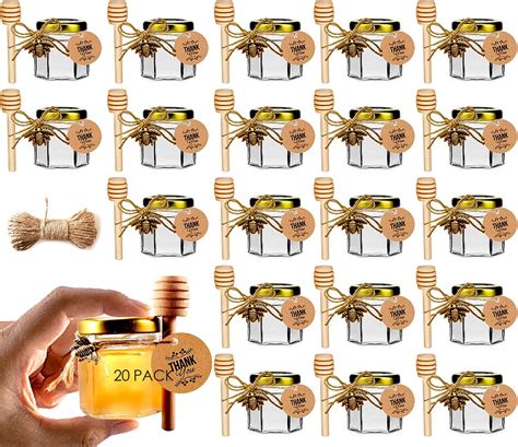 Amazon Xing Ruiyang Oz Hexagon Mini Glass Honey Jars Pack