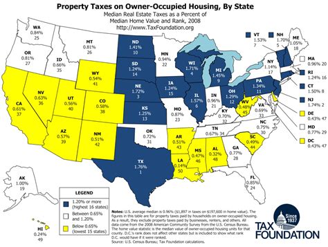 Property Taxes By State Map – Map Vector