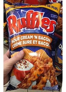 Ruffles Sour Cream 'N Bacon Potato Chips - 50 g, Nutrition Information ...