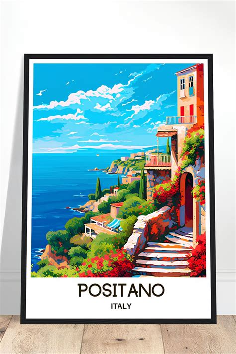 Positano Travel Print Italy Poster Italian Art Print Positano Lover