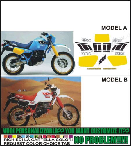 Kit Adesivi Stickers Compatibili XT 600 Z TENERE 1985 55W EBay