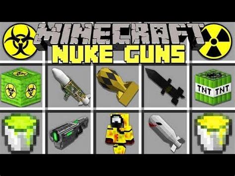 Minecraft Nuke Guns Mod L Craft Nuclear Weapons To Battle Bosses L