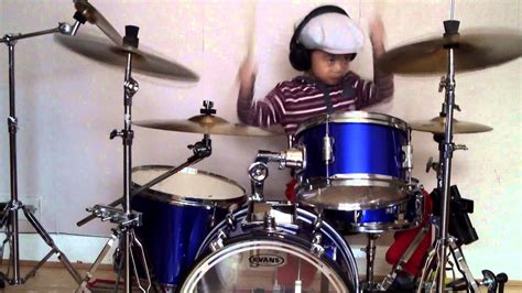 Metallica Enter Sandman Drum Cover Year Old Drummer Youtube