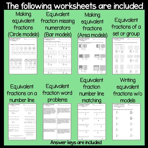 Equivalent Fraction Worksheets With Visual Models Made By Teachers