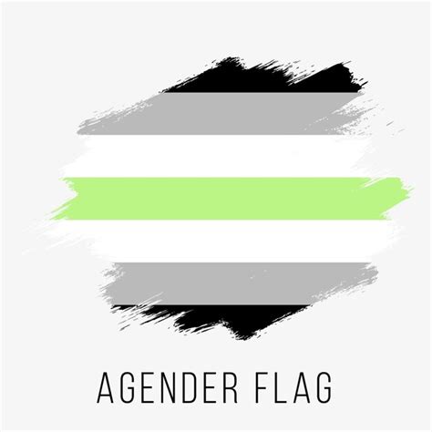 Pride Flag Agender Lgbt Designvorlage Für Sexuelle Identität Premium