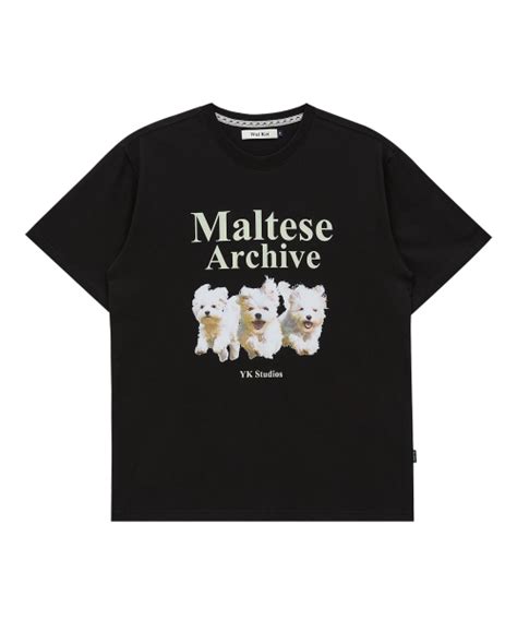 Musinsa Wai Kei Maltese Archive Short Sleeve T Shirt Black