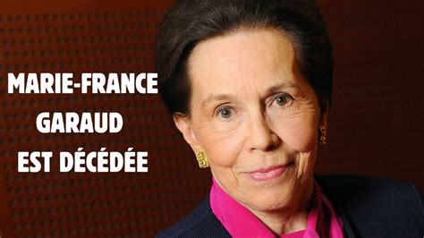 MARIE FRANCE GARAUD EST DÉCÉDÉE À L ÂGE DE 90 ANS CONSEILLÈRE DE