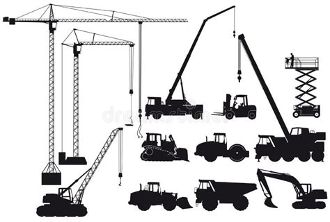 Siluetas Del Material De Construcci N Ilustraci N Del Vector