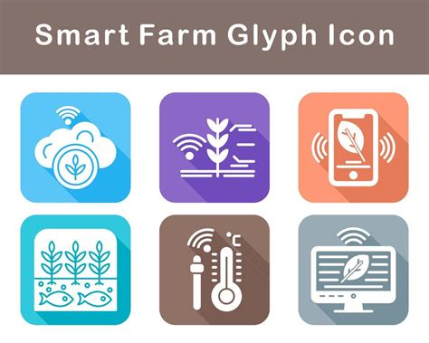 Smart Farm Vector Icon Set 21499401 Vector Art At Vecteezy