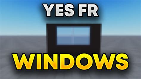 How To Make Windows In Roblox Studio YouTube