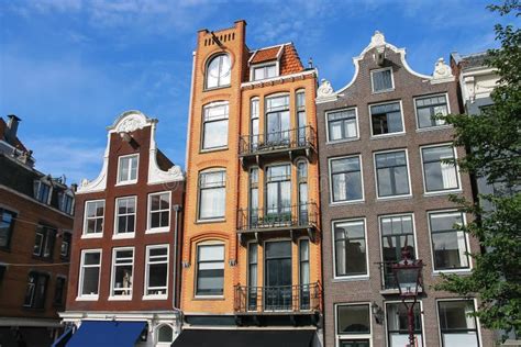 Houses In The Classic Dutch Style In Amsterdam Netherlands Stock Image